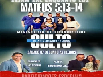 Download PR Joel Medeiros ministrando no 17 aniversário da ICB em Assú RN